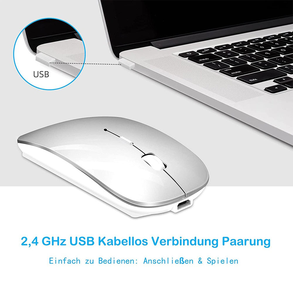 2.4Ghz Mouse USB Rechargeable Wireless Mouse for Macbook Pro/Air/Laptop