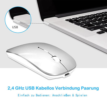 2.4Ghz Mouse USB Rechargeable Wireless Mouse for Macbook Pro/Air/Laptop