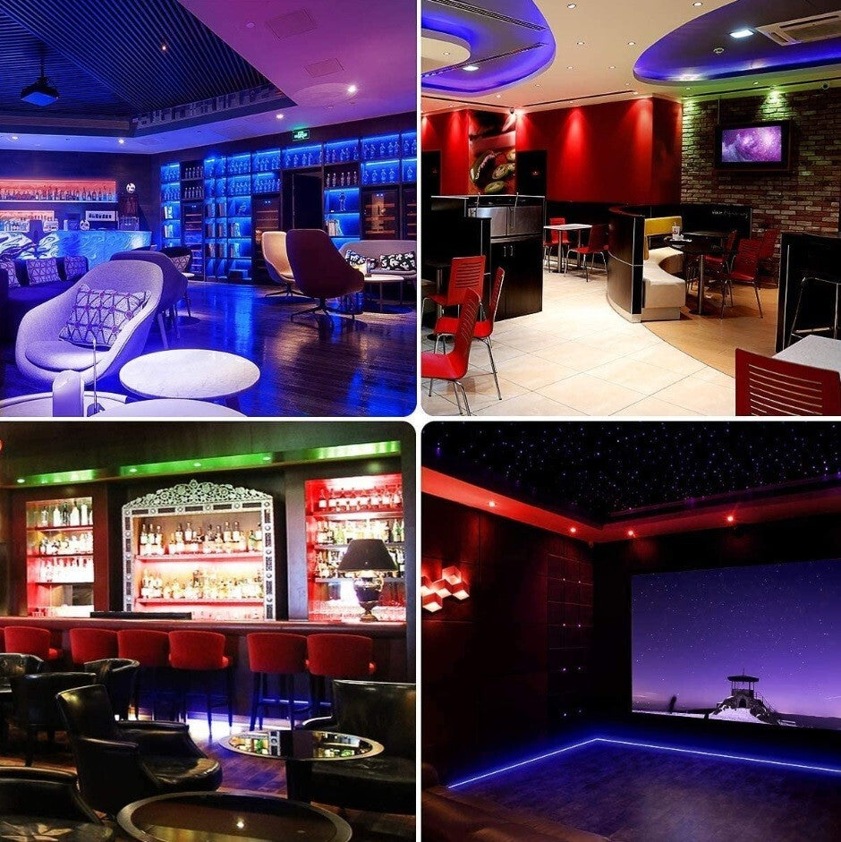 LED Strip Lights 5050 RGB Light Colour Changing Tape Cabinet TV USB Remote Xmas