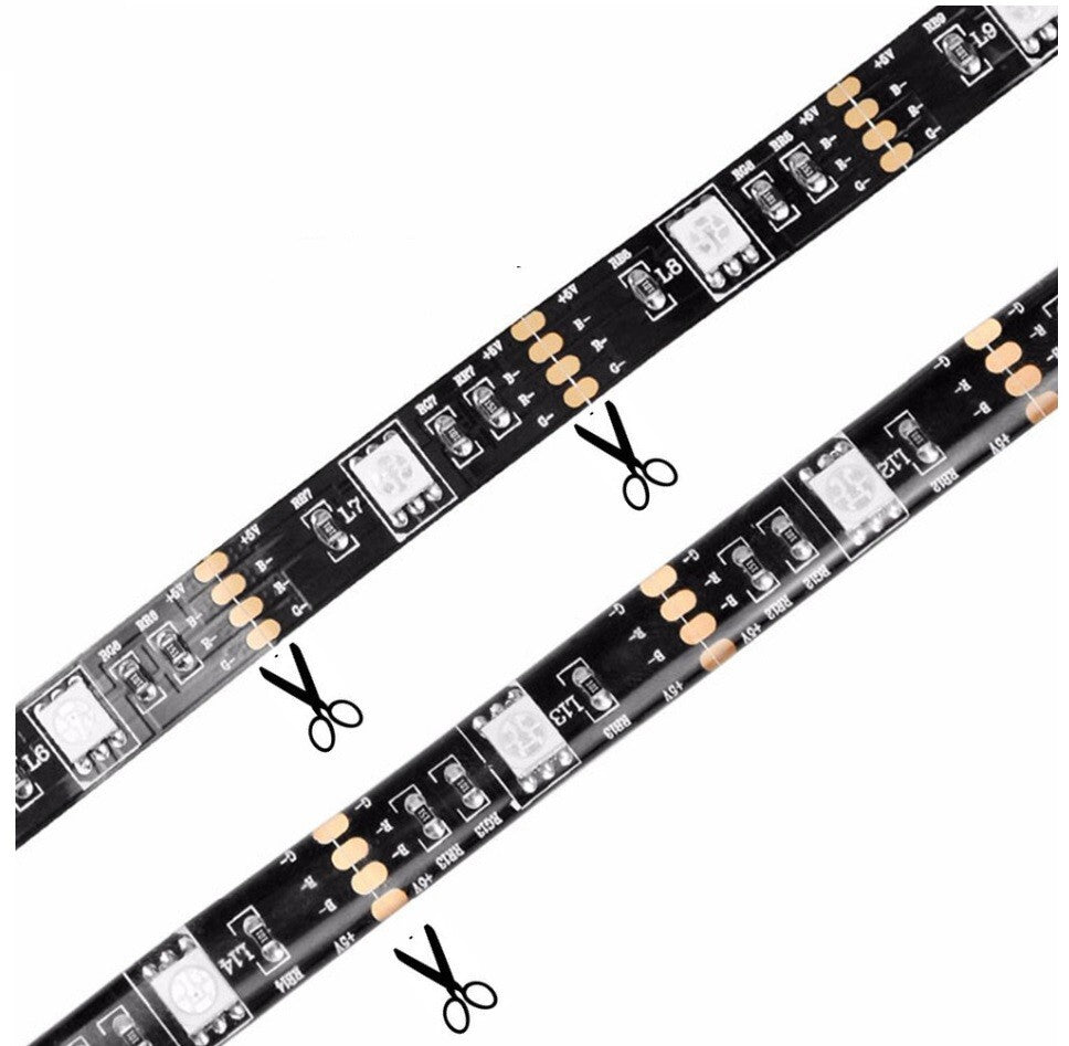 LED Strip Lights 5050 RGB Light Colour Changing Tape Cabinet TV USB Remote Xmas