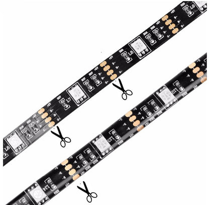 LED Strip Lights 5050 RGB Light Colour Changing Tape Cabinet TV USB Remote Xmas