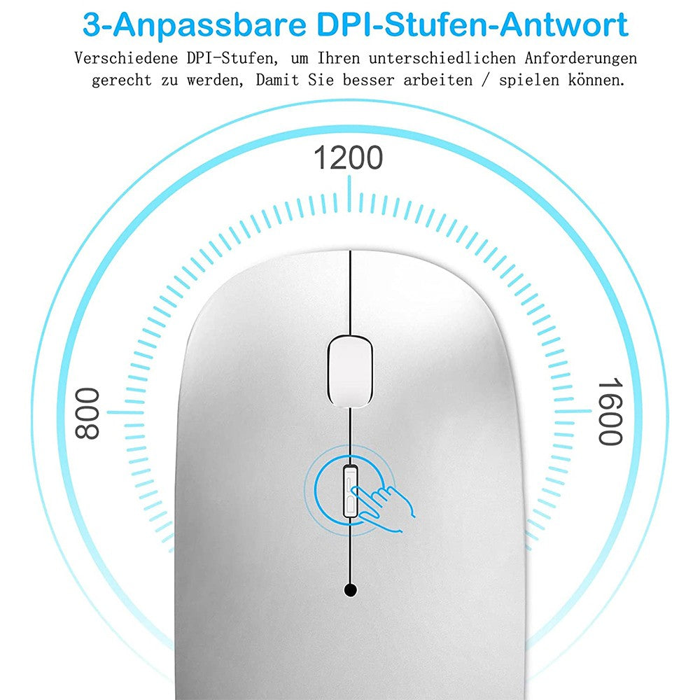 2.4Ghz Mouse USB Rechargeable Wireless Mouse for Macbook Pro/Air/Laptop