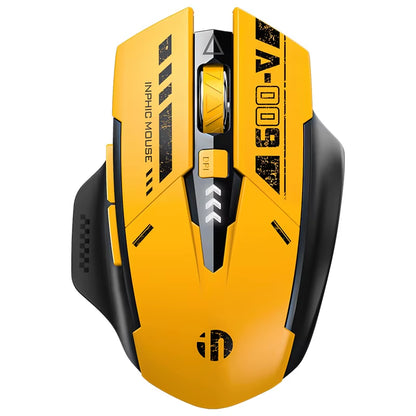 Inphic A9 2.4G Bluetooth Rechargeable Wireless Silent Gaming Mouse Three-Mode Mecha Style Mouse for Pc Office Laptop