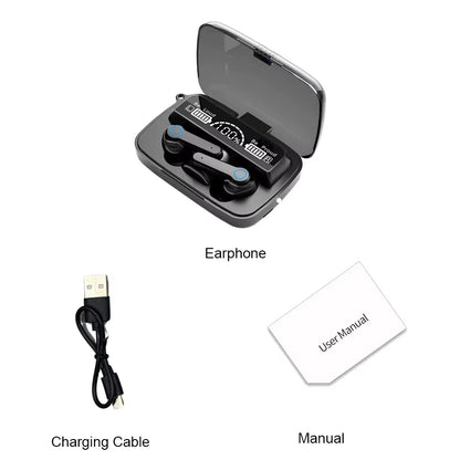M19 Bluetooth Headset Wireless Tws Gaming Support Noise-Cancelling Touch In-Ear Mini Emergency Power Bank Headset